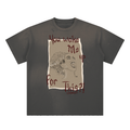 You woke me up for this?! Hand-Frayed Sunfade Paint Splatter T-Shirt