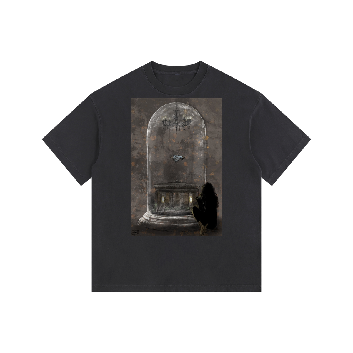 Incapsulated Vintage Washed Oversized Cotton T-Shirt