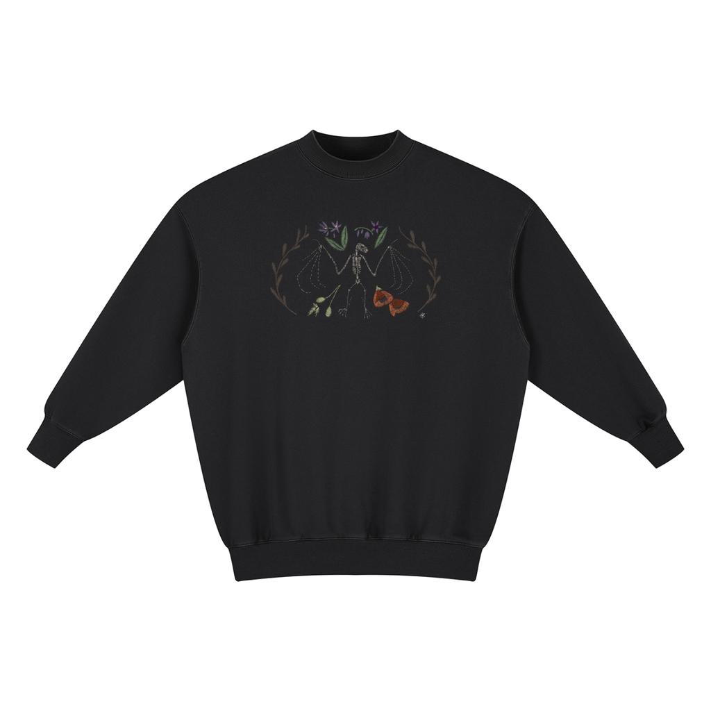 Bat skeleton Women's Vintage Wash Pullover Dress