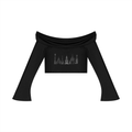 Gothic Spires Women's Off-the-Shoulder Bell Sleeve Crop T-Shirt