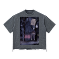 Fear no evil Snow Wash Raw-Hem Boxy T-shirt