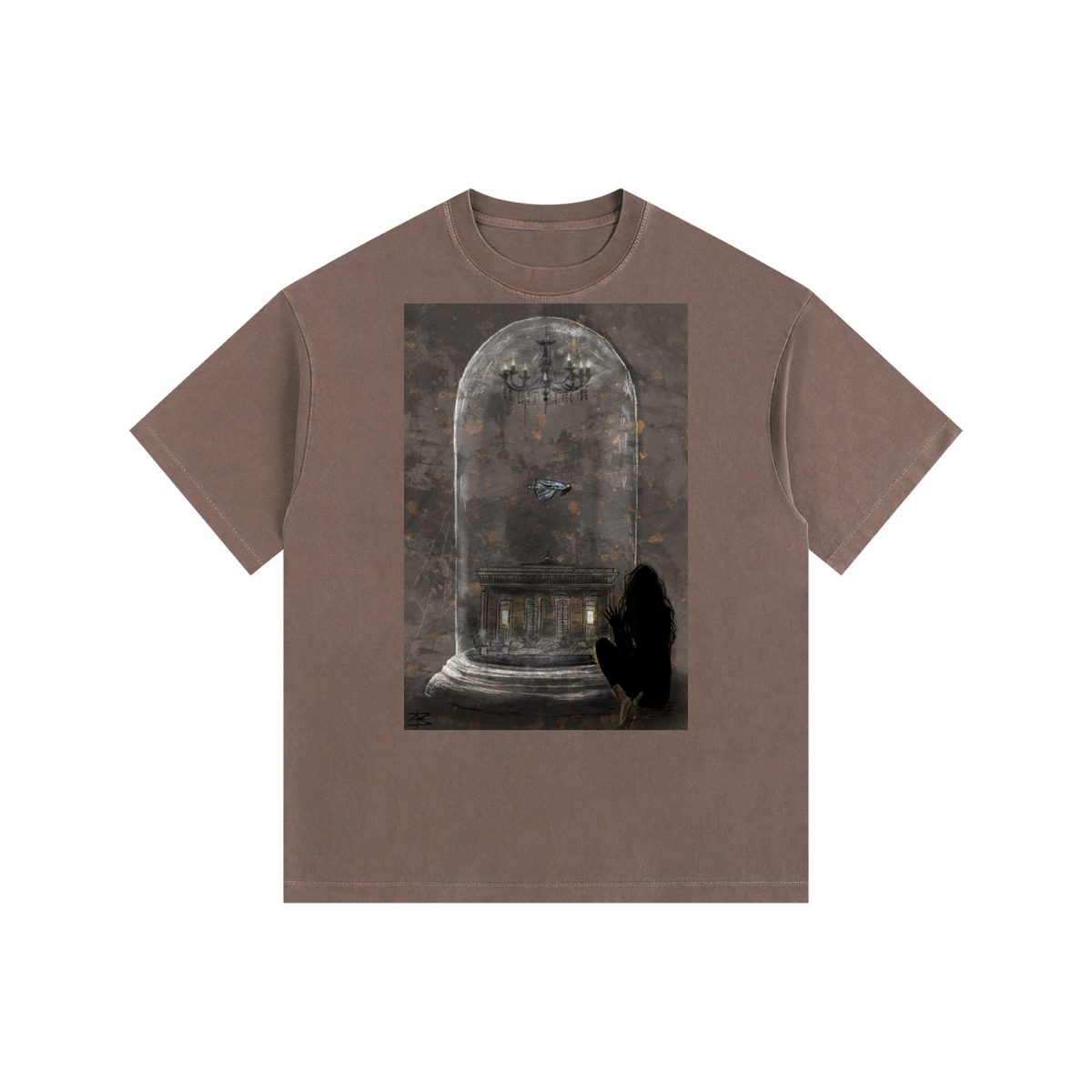 Incapsulated Vintage Washed Oversized Cotton T-Shirt