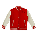 Stay Curious Two-Tone Fleeced Varsity Jacket