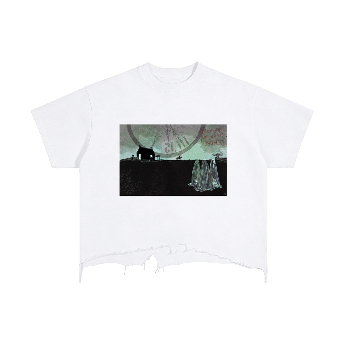 Remain vigilant Vintage Wash Boxy Distressed Hem T-Shirt