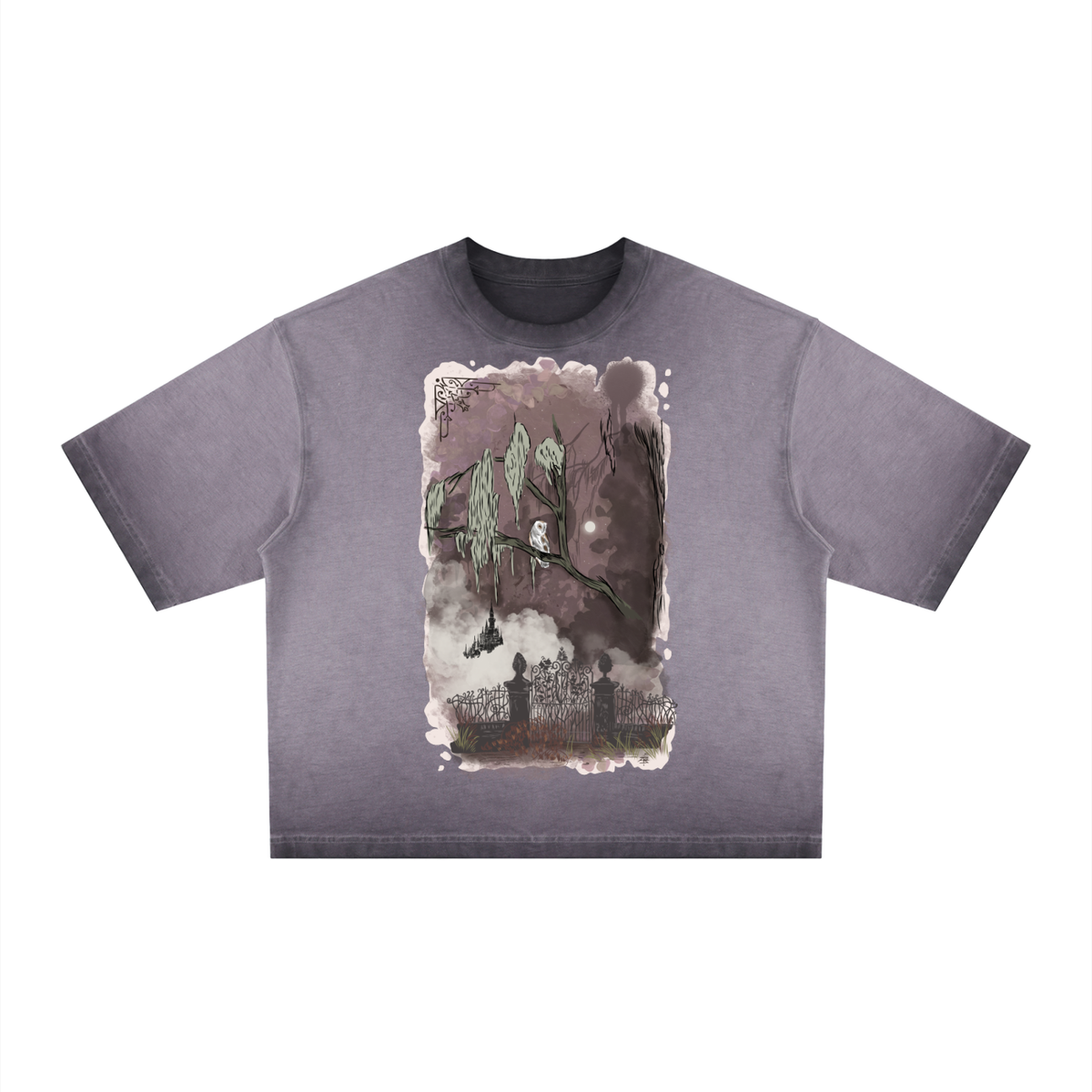 The road homeward Unisex Reverse Dyed Boxy T-Shirt