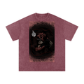 Sacred Heart Snow Washed Oversized Cotton T-Shirt
