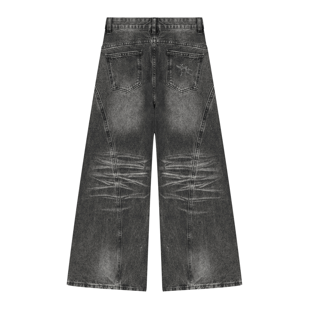 The Priestess Women’s Vintage Wash Wide Leg Denim Jeans