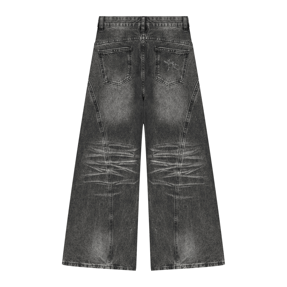 The Priestess Women’s Vintage Wash Wide Leg Denim Jeans