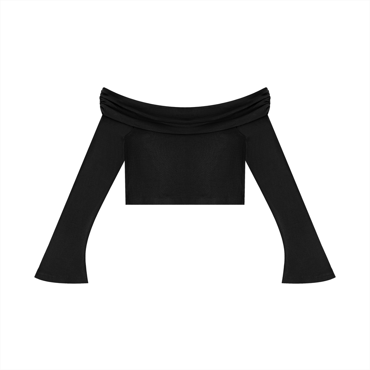 Gothic Spires Women's Off-the-Shoulder Bell Sleeve Crop T-Shirt