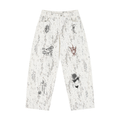Lovers Women's Splatter Barrel Leg Jeans