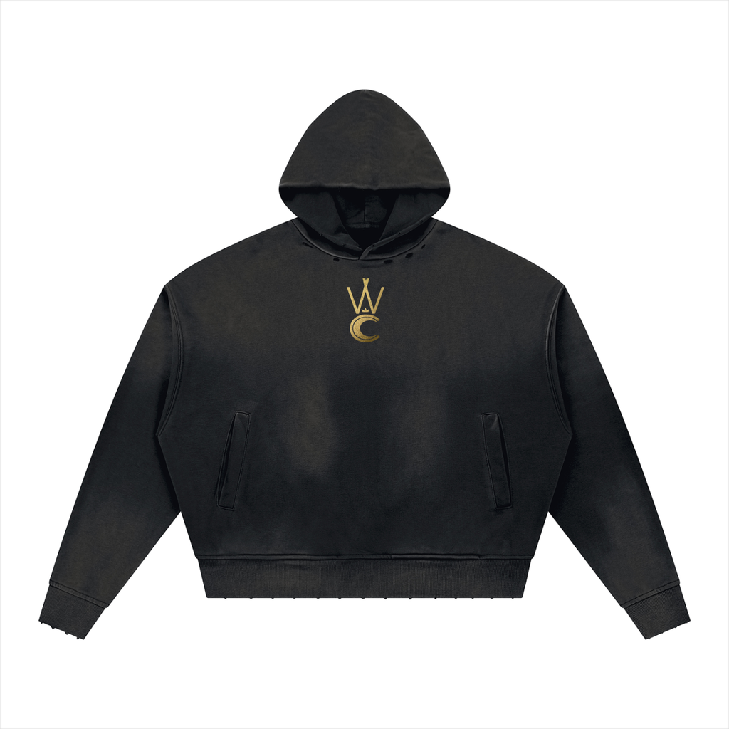 Who are You Unisex Sunfade Distressed Boxy Hoodie