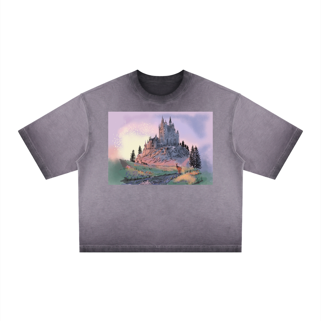 Magic Sunset Unisex Reverse Dyed Boxy T-Shirt