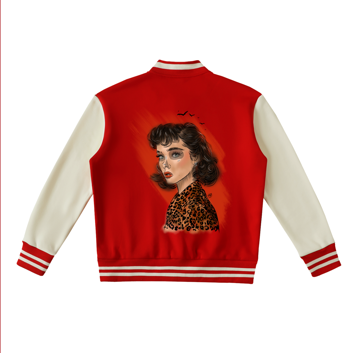 Stay Curious Two-Tone Fleeced Varsity Jacket
