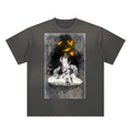 Burning desire Hand-Frayed Sunfade Paint Splatter T-Shirt