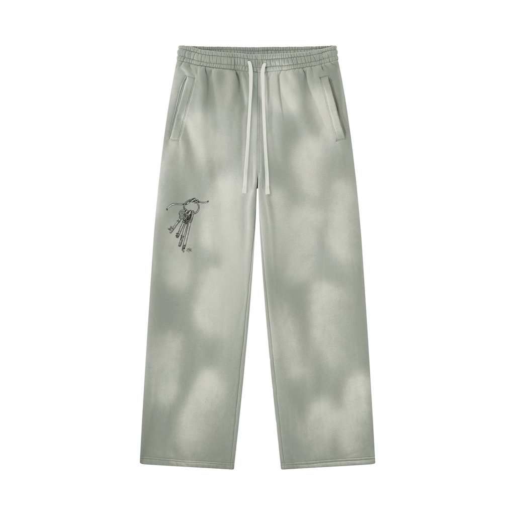 Night Circus Unisex Sunfade Wide Leg Fleece Sweatpants