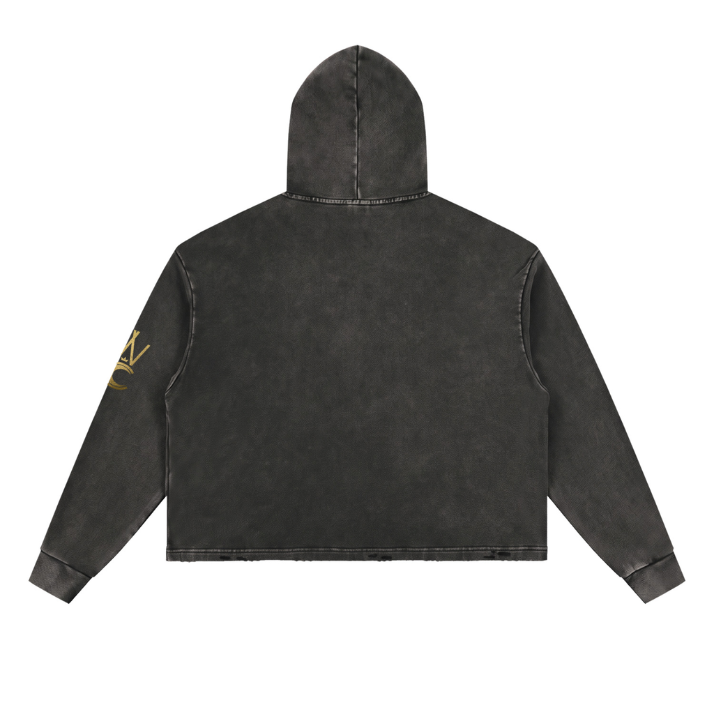 Dostoevsky Dracula Vintage Washed Frayed-Hem Hoodie