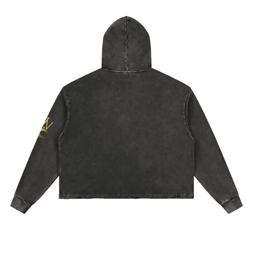 Dostoevsky Dracula Vintage Washed Frayed-Hem Hoodie