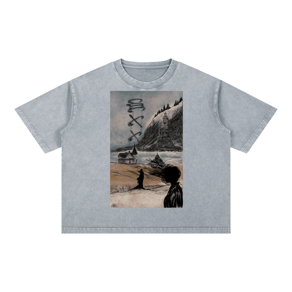 What the tide brings in Mineral Wash Boxy Cotton T-Shirt