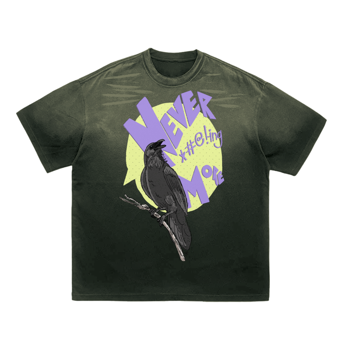Never *&$#-ing more! Tiger Stripe Gradient Washed T-Shirt