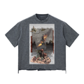 Come and take my hand Snow Wash Raw-Hem Boxy T-shirt