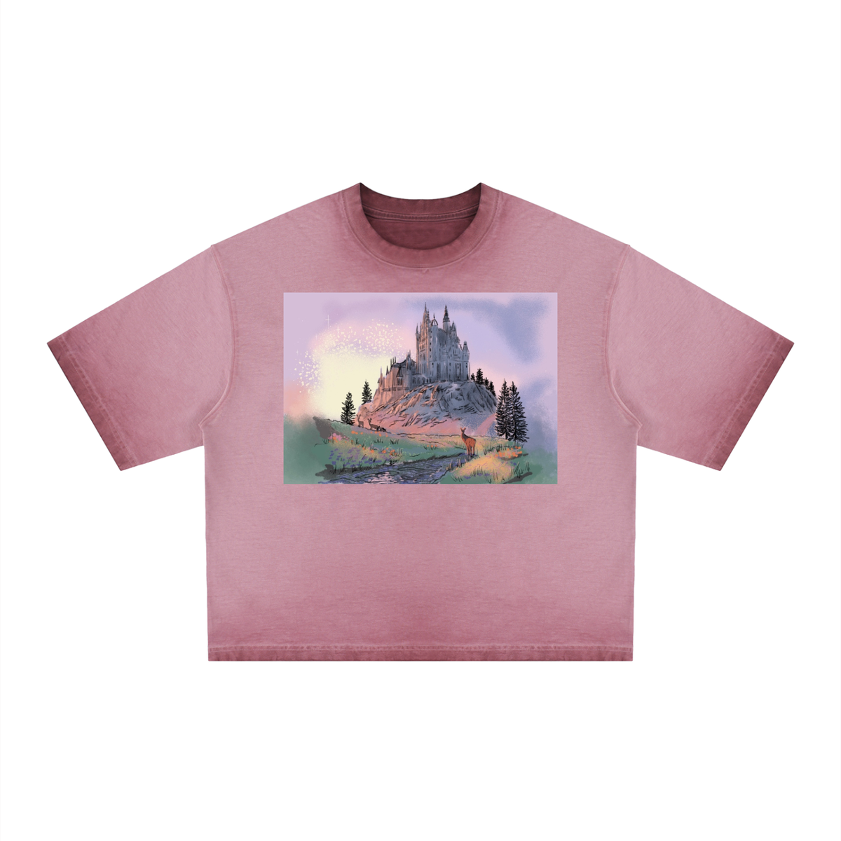 Magic Sunset Unisex Reverse Dyed Boxy T-Shirt