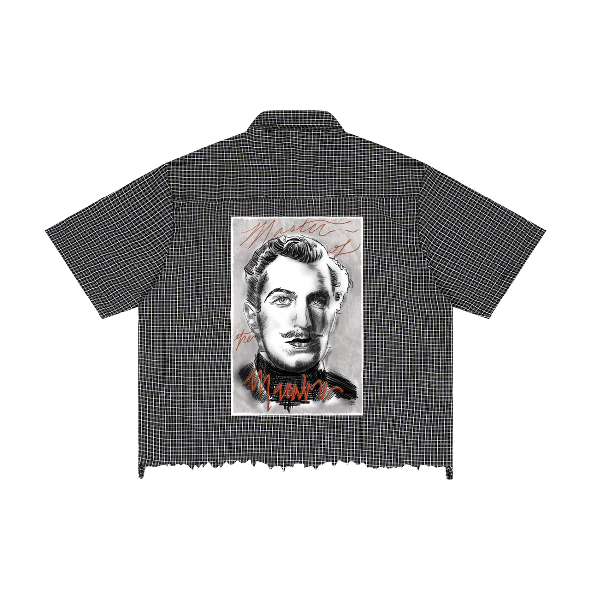 Master of the Macabre Unisex Distressed Plaid Boxy Shirt